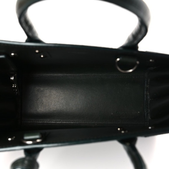 SAINT LAURENT Calfskin Crocodile Embossed Nano Sac De Jour Dark Green - Picture 8 of 10